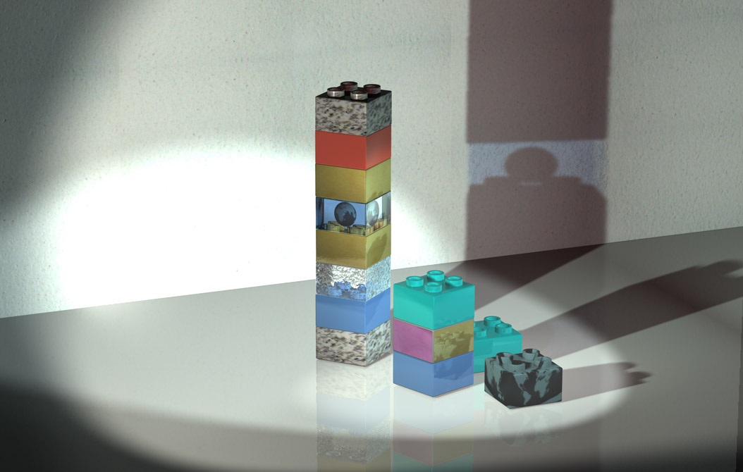 3D-Ansicht Legosteine