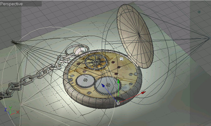 3D-Ansicht Taschenuhr