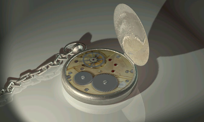 3D-Ansicht Taschenuhr
